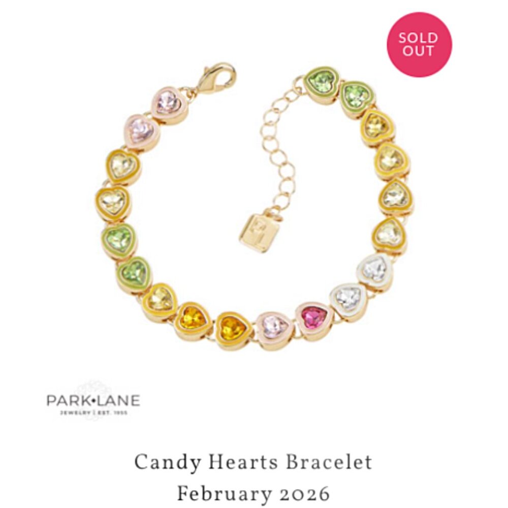 Park Lane Candy Hearts Sparkle Box Tennis Bracelet NWT Sold Out fast